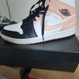 Jordan High-Top Sneakers in Black, White, and Pink
